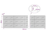 Gabion with 5 mm Wire and 10x10 cm Mesh 1100x10x150 cm 3464968