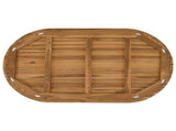Table Top 120 x 70 x 3.5 cm Oval Solid Teak Wood Natural 42033164