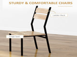 Three-Piece Minimal and Compact Dining Set, Light Wood Grain T3398P329536