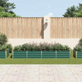 Garden Raised Bed Galvanised Steel 320x80x45 cm Green 44847