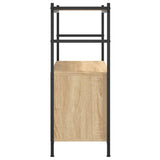 Bookshelf Sonoma Oak 80x30x78,5 cm Engineered Wood and Iron 832794
