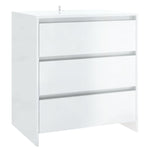 Sideboard High Gloss White 70x41x75 cm Engineered Wood 809752