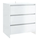 Sideboard High Gloss White 70x41x75 cm Engineered Wood 809752