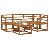 Outdoor Sofa Set 5 pcs Natural Solid Acacia Wood 3366372