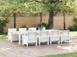 Garden Dining Set 9 pcs Light Grey Polypropylene 3378748