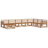 Outdoor Sofa Set 8 pcs Natural Solid Acacia Wood 3367992