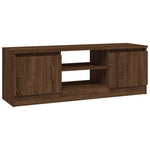 ZNTS TV Cabinet with Door Brown Oak 102x30x36 cm 823357