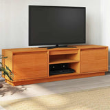 TV Cabinet Wax Brown 140x35x40 cm Solid Wood Pine 847131