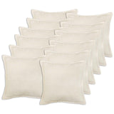 Cushion Cover 12 pcs HOUTEN Cream 50 x 50 cm Boucl 919125