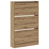 Shoe Cabinet Artisan Oak 80 x 21 x 125.5 cm Engineered Wood 869103