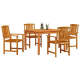 Garden Dining Set 5 pcs Brown Solid Acacia Wood 3375685