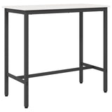 Table White 100 x 50 x 91 cm Engineered Wood and Steel 873781