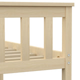 Bed Frame without Mattress Natural Solid Pinewood 100x200 cm 283221