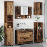 Bathroom Furniture Set 5 pcs Old Wood Engineered Wood and Metal 3393071