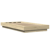 Bed Frame with LED Sonoma Oak 80 x 200 cm Engineered Wood 3429582