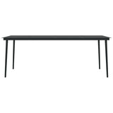 ZNTS 9 Piece Garden Dining Set Black 3099400