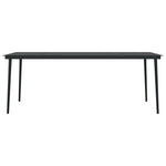 ZNTS 7 Piece Garden Dining Set Black 3099593