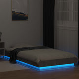 Bed Frame with LED Concrete Grey 80 x 200 cm Engineered Wood 3429586