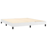 Box Spring Bed Frame White Super King Faux Leather 3121186