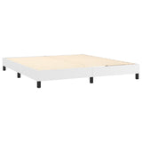 ZNTS Bed Frame without Mattress White Super King Faux Leather 3121186