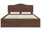 Bed Frame with Headboard Brown Oak 120 x 190 cm Solid Pine Wood 3413341