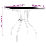 Garden Dining Set Anthracite Steel Medium Foldable 3187976