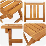Garden Bistro Set Folding 5 pcs Brown Solid acacia wood 3324837