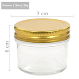 Glass Jam Jars with Gold Lid 96 pcs 110 ml 50797