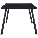 281876 Dining Table Black 200x100x75 cm Tempered Glass