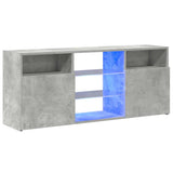 TV Cabinet with LED Lights Concrete Grey 120x30x50 cm 804305