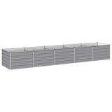 Raised Garden Bed Grey 400 x 80 x 55 cm cold-rolled steel 8006431
