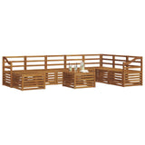 Outdoor Sofa Set 9 pcs Natural Solid Acacia Wood 3375344