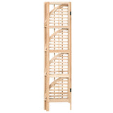 Corner Shelf Beige Solid cedar wood 27 x 27 x 110 cm Foldable 246435