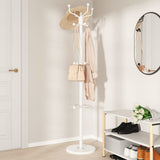 Coat Stand with Umbrella Holder White 180 cm Powder-coated Iron 377102