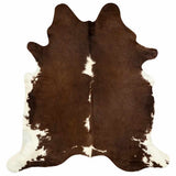 Real Cowhide Rug Brown and White 180x220 cm 376703