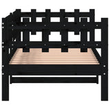 Day Bed without Mattress Black 80x200 cm Solid Wood Pine 840378