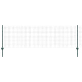 Fence with Posts Green 0.8 x 10 m Steel 3335966
