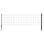 Fence with Posts Green 0.8 x 25 m Steel 3336006
