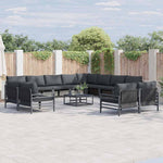 Garden Sofa Set Anthracite Steel 3379037