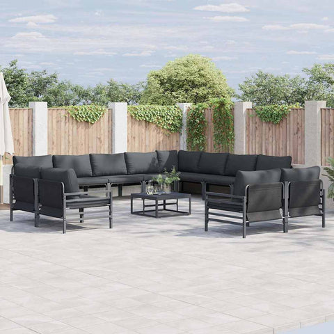 Garden Sofa Set Anthracite Steel 3379037