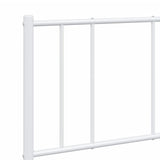 Metal Bed Frame without Mattress with Headboard White 120x190cm 352526