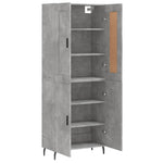 Highboard Concrete Grey 69.5x34x180 cm Engineered Wood 3199573