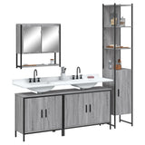 4 Piece Bathroom Furniture Set Grey Sonoma Engineered Wood 3214693