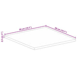 Table Top 50x50x2.5 cm Square Solid Wood Mango 371586