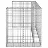 Gabion Wall for Garbage Bins Galvanised Steel 180x100x110 cm 151299