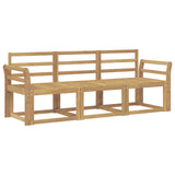 Outdoor Sofa Set 3 pcs White 194 x 63 x 73 cm Solid Acacia Wood 3387173
