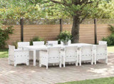 Garden Dining Set 11 pcs White Polypropylene 3378603