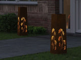 Solar LED Pathway Light 2 pcs Rusty Weathering Steel 879764