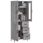 Highboard Grey Sonoma 69.5x34x180 cm Engineered Wood 3198663