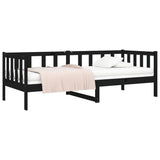 Day Bed without Mattress Black 90x190cm Solid Wood Pine 814648